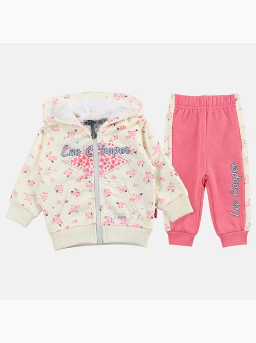 Lee Cooper - Set baby meisje jas met capuchon en joggingbroek - Kiabi