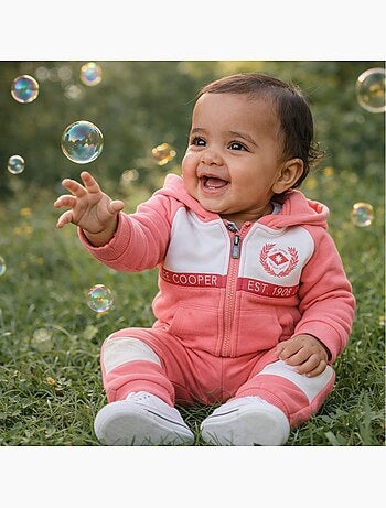 Lee Cooper - Set baby meisje jas met capuchon en joggingbroek