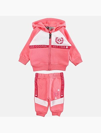 Lee Cooper - Set baby meisje jas met capuchon en joggingbroek
