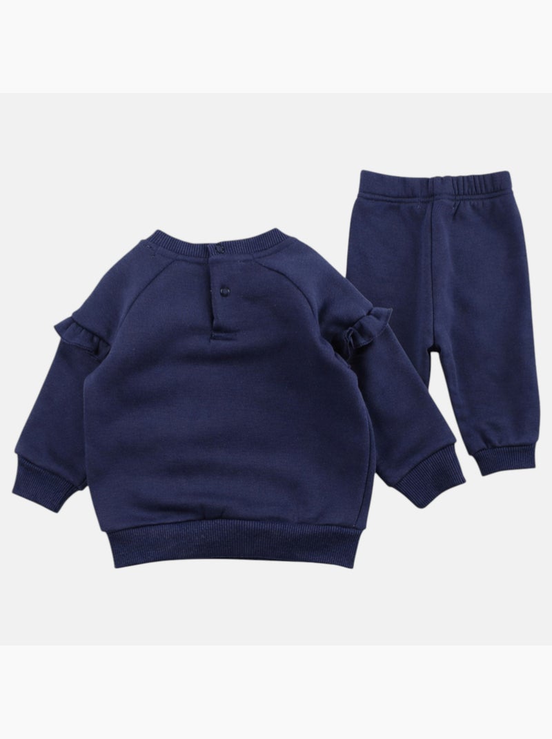 Lee Cooper - Set baby meisje sweater en joggingbroek Marineblauw - Kiabi