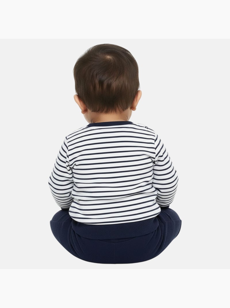 Lee Cooper - Set baby meisje sweater en joggingbroek Marineblauw - Kiabi