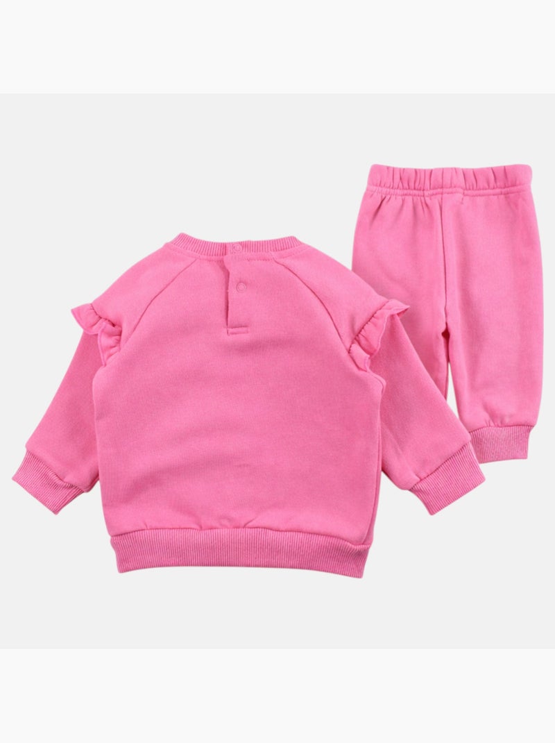 Lee Cooper - Set baby meisje sweater en joggingbroek Roze - Kiabi