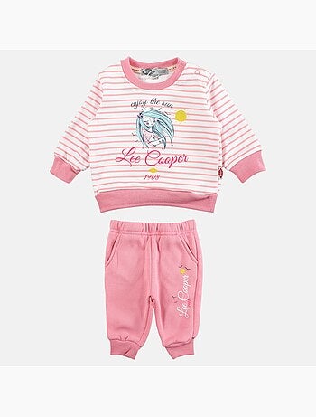 Lee Cooper - Set baby meisje sweater en joggingbroek