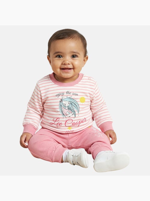 Lee Cooper - Set baby meisje sweater en joggingbroek - Kiabi