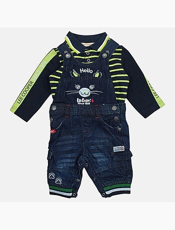 Lee Cooper - Set baby polo lange mouwen met tuinbroek