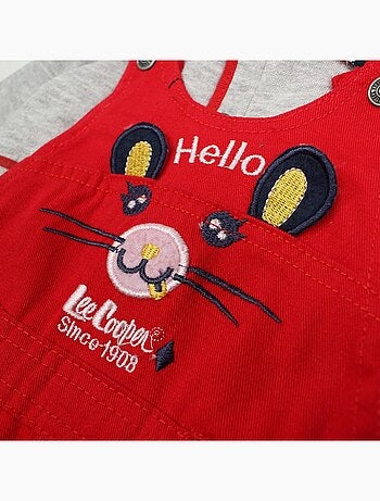 Lee Cooper - Set baby polo lange mouwen met tuinbroek