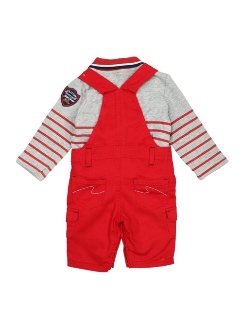 Lee Cooper - Set baby polo lange mouwen met tuinbroek - Kiabi