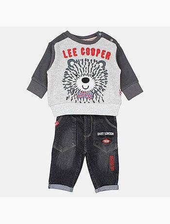 Lee Cooper - Set baby sweater en broek bedrukt