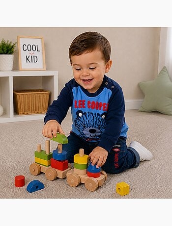 Lee Cooper - Set baby sweater en broek bedrukt