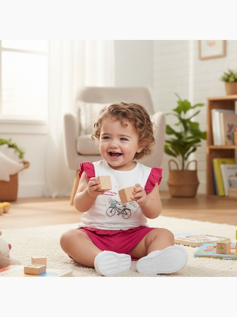 Lee Cooper - Set baby T-shirt en short Fuchsia roze - Kiabi