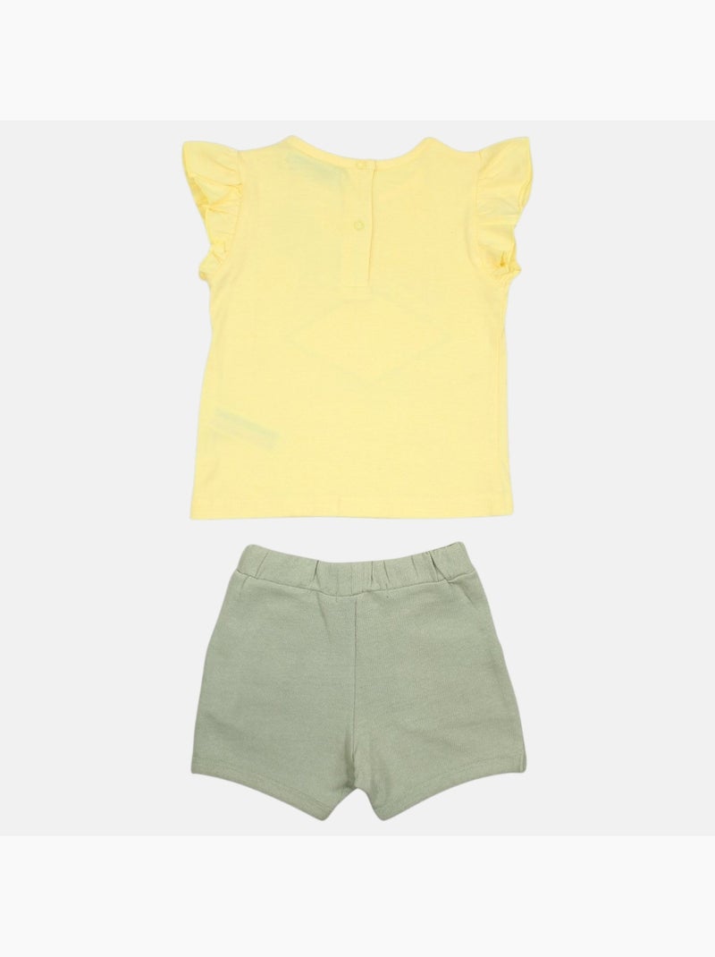 Lee Cooper - Set baby T-shirt en short Geel - Kiabi