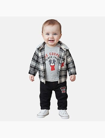 Lee cooper - set baby t-shirt lange mouwen met jas en broek