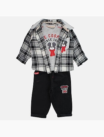 Lee cooper - set baby t-shirt lange mouwen met jas en broek