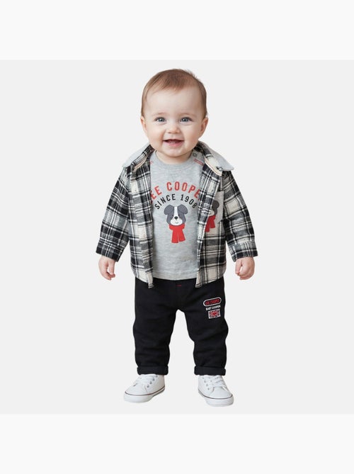 Lee Cooper - Set baby T-shirt lange mouwen met jas en broek - Kiabi