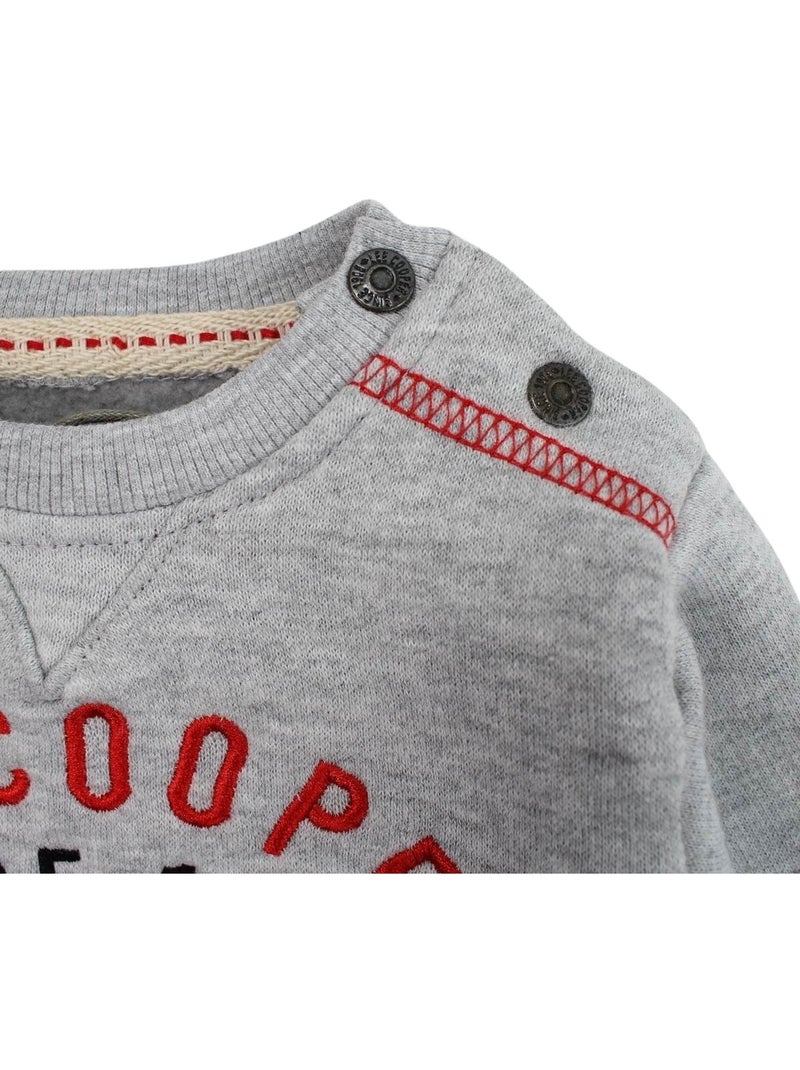 Lee Cooper - Set baby T-shirt lange mouwen met jas en broek Grijs - Kiabi