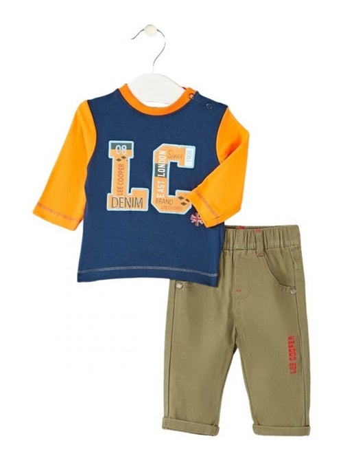 Lee Cooper - Set baby T-shirt lange mouwen met jas en broek - Kiabi