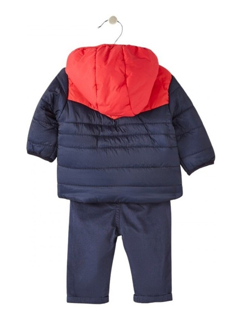 Lee Cooper - Set baby T-shirt lange mouwen met jas en broek Marineblauw - Kiabi