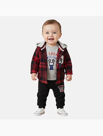 Lee cooper - set baby t-shirt lange mouwen met jas en broek
