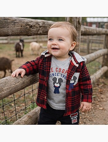 Lee cooper - set baby t-shirt lange mouwen met jas en broek