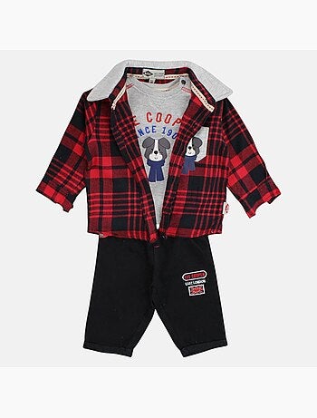 Lee cooper - set baby t-shirt lange mouwen met jas en broek