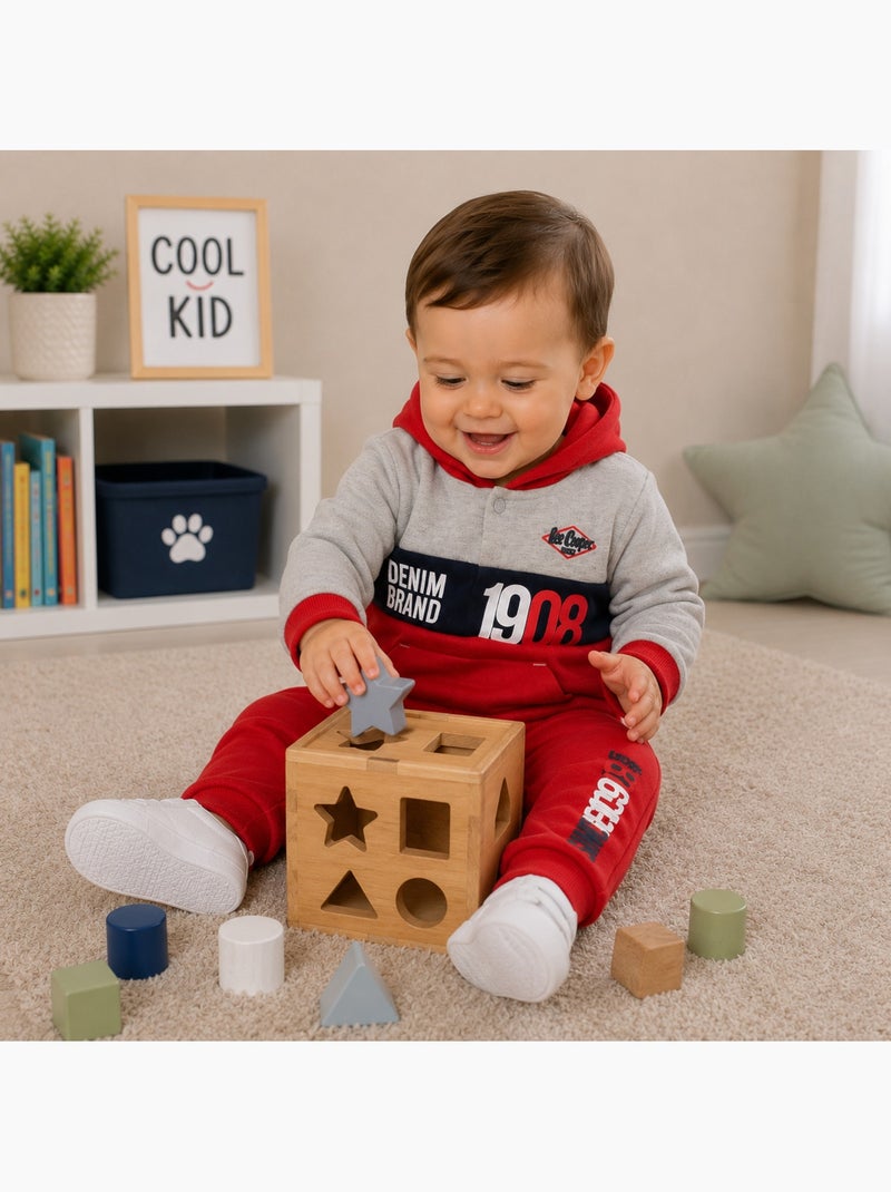 Lee Cooper - Set hoodie en joggingbroek baby Rood - Kiabi