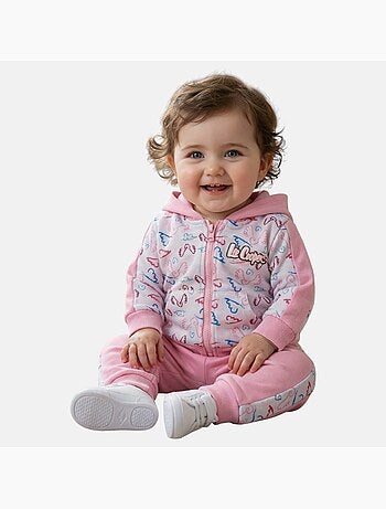 Lee Cooper - Set jas met capuchon en joggingbroek baby meisje
