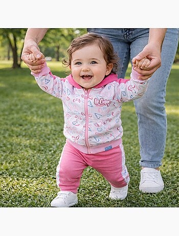 Lee Cooper - Set jas met capuchon en joggingbroek baby meisje