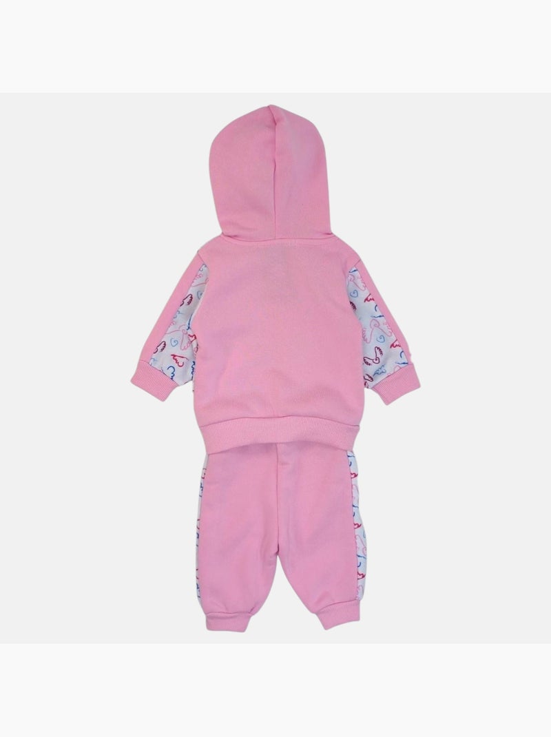 Lee Cooper - Set jas met capuchon en joggingbroek baby meisje Roze - Kiabi
