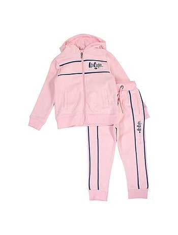 Lee Cooper - Set meisje jas met capuchon en joggingbroek