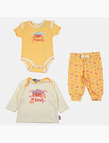 Lee cooper - set romper met t-shirt lange mouwen en legging baby