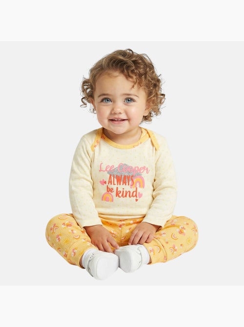 Lee Cooper - Set romper met T-shirt lange mouwen en legging baby - Kiabi