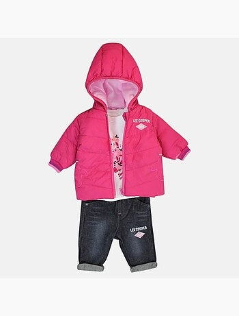 Lee Cooper - Set T-shirt en broek met hoodie vest baby