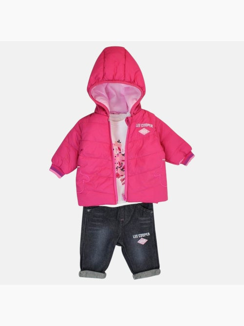 Lee Cooper - Set T-shirt en broek met hoodie vest baby - Kiabi