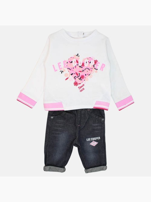 Lee Cooper - Set T-shirt en broek met hoodie vest baby - Kiabi