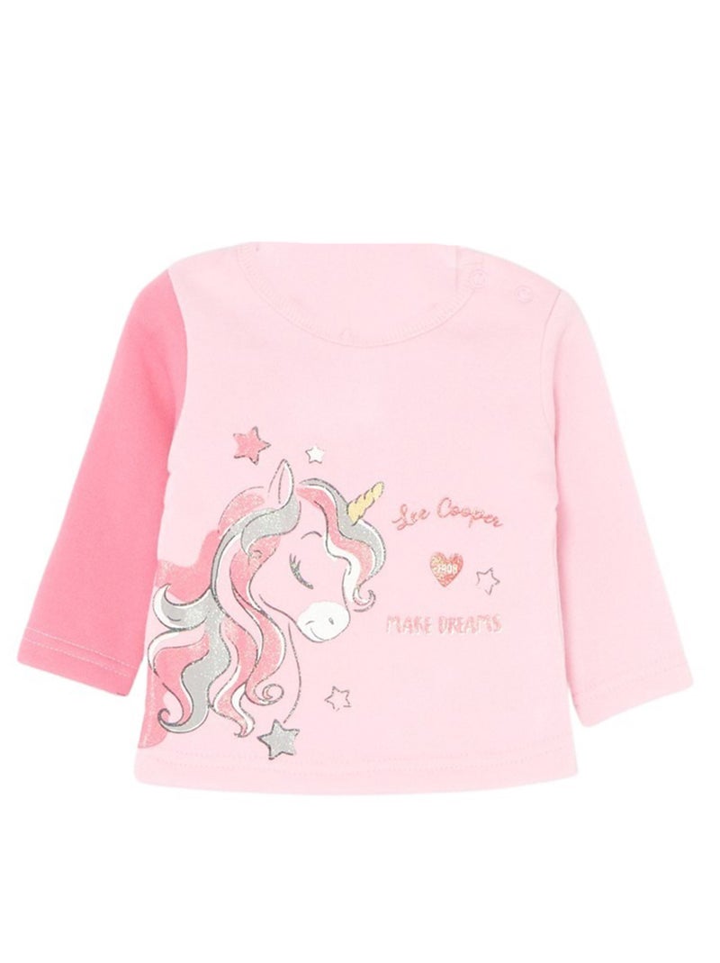 Lee Cooper - Set T-shirt en broek met hoodie vest baby Roze - Kiabi