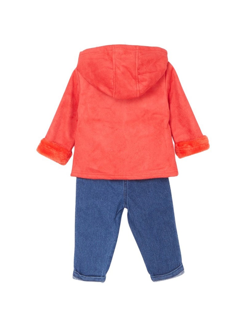 Lee Cooper - Set T-shirt en broek met hoodie vest baby Roze - Kiabi