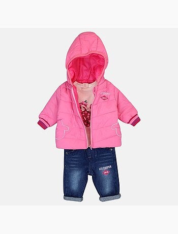 Lee Cooper - Set T-shirt en broek met hoodie vest baby