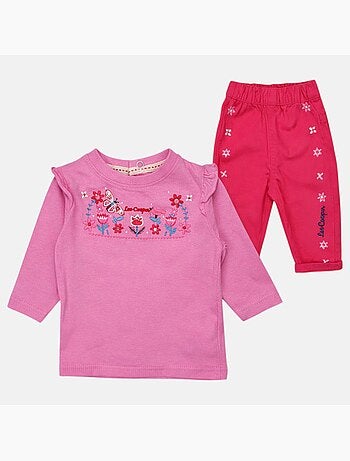 Lee Cooper - Set T-shirt en broek met hoodie vest baby