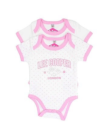 Lee Cooper - Set van 2 baby meisje rompers met stippen