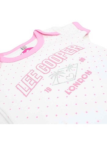 Lee Cooper - Set van 2 baby meisje rompers met stippen