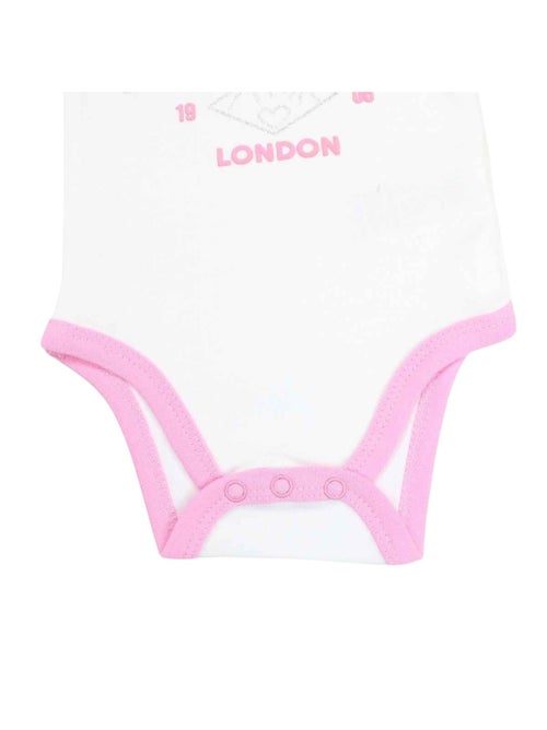 Lee Cooper - Set van 2 baby meisje rompers met stippen - Kiabi