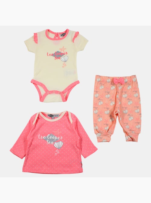 Lee Cooper - Set van 2 bodys en broek met strandmotief - Kiabi