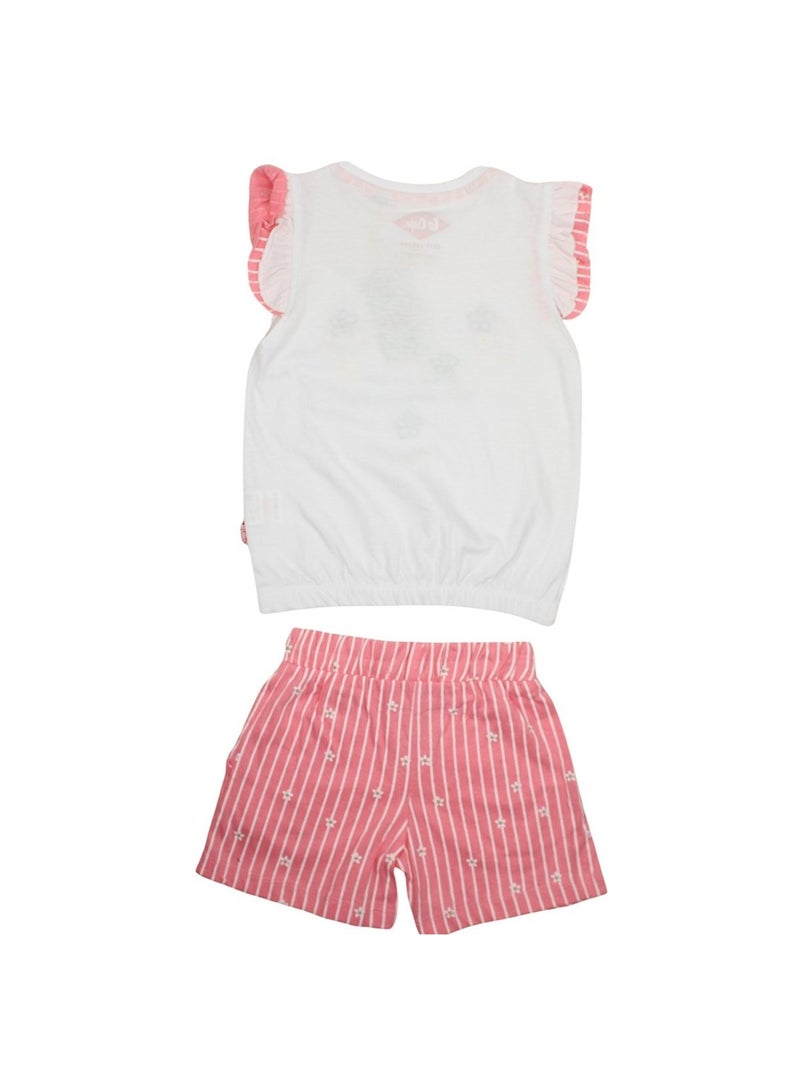 Lee cooper - set van t-shirt en bijpassende short met patronen Roze - Kiabi