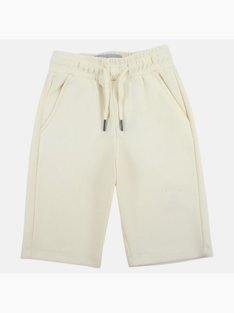 Lee Cooper - Shirt met korte mouwen en bijpassende korte broek Ecru - Kiabi