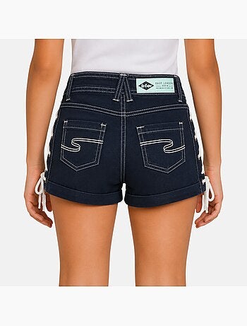 Lee Cooper - Short en jeans fille avec decor tressé