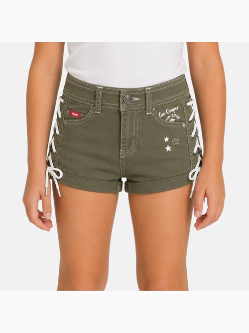 Lee Cooper - Short en jeans fille avec decor tressé - Kiabi