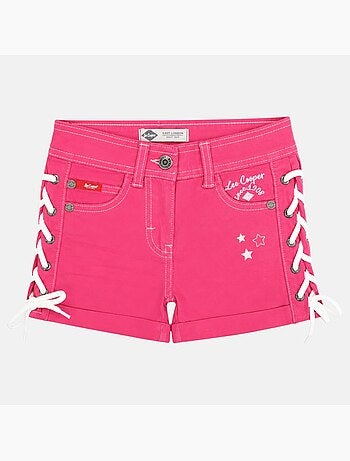 Lee Cooper - Short en jeans fille avec decor tressé