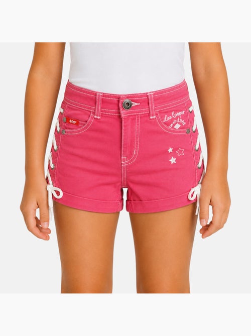 Lee Cooper - Short en jeans fille avec decor tressé - Kiabi