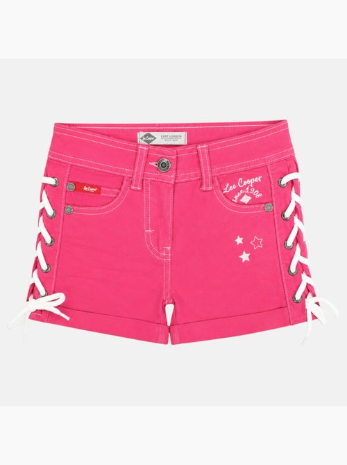 Lee Cooper - Short en jeans fille avec decor tressé - Kiabi