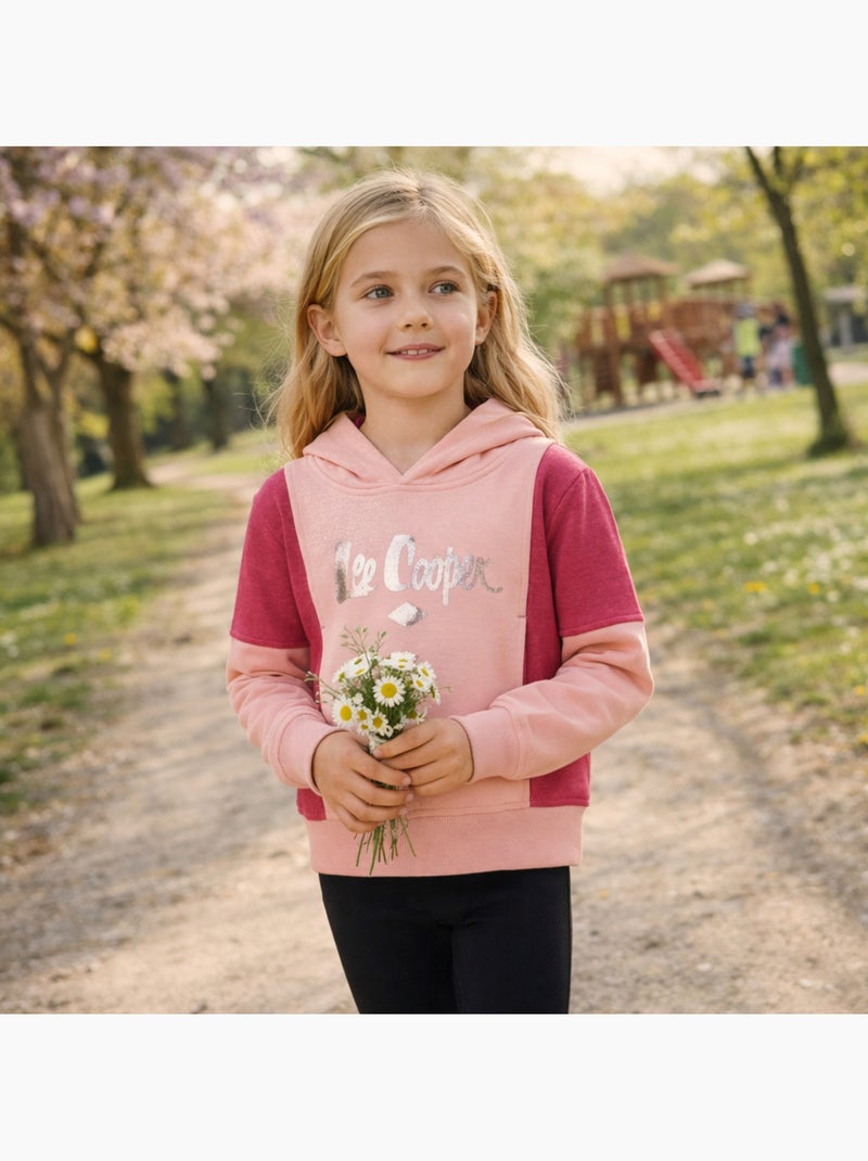 Lee cooper - sweat à capuche imprimé, coupe ample Rose - Kiabi
